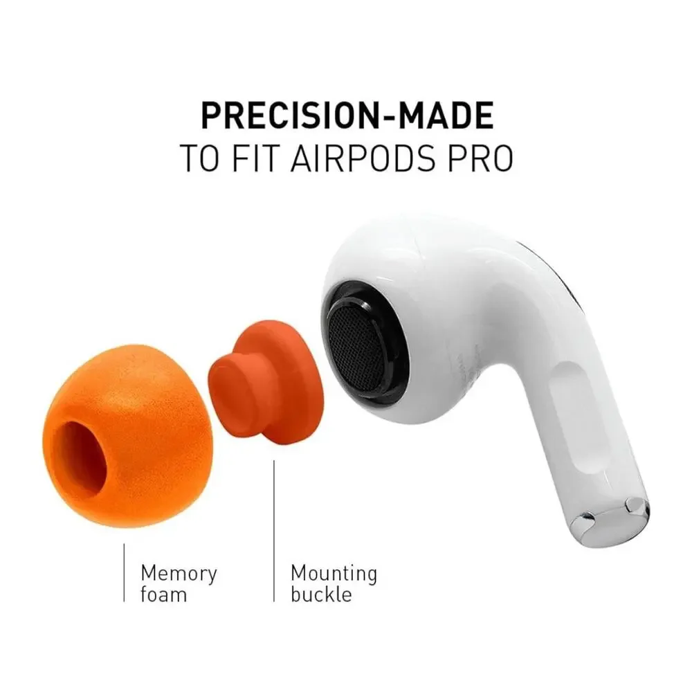 Eartune Fidelity UF-A Premium Memory Foam Tips for AirPods Pro, Medium, [Orange]